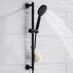 Adjustable Slide Bar with Handshower Set Matte Black Stainless Steel Round Shower Riser Rail Bar With Hose and Shower