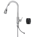 Pull Out Kitchen Faucets with Sprayer | 360° Rotating Stainless Steel Hot Cold Kitchen Sink Faucet
