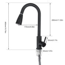 Pull Out Kitchen Faucets with Sprayer | 360° Rotating Stainless Steel Hot Cold Kitchen Sink Faucet