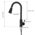 Pull Out Kitchen Faucets with Sprayer | 360° Rotating Stainless Steel Hot Cold Kitchen Sink Faucet