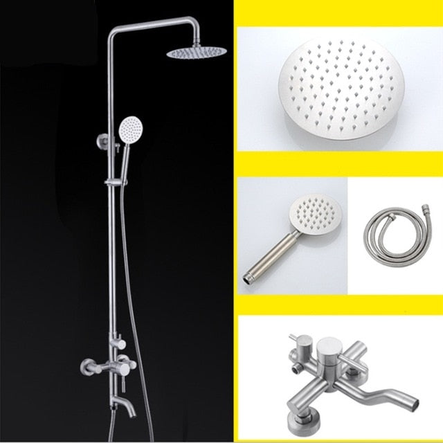 Shower Faucets | Top Quality Bathroom Shower Column Set | SUS304 Bath Shower Mixer System - WELQUEEN