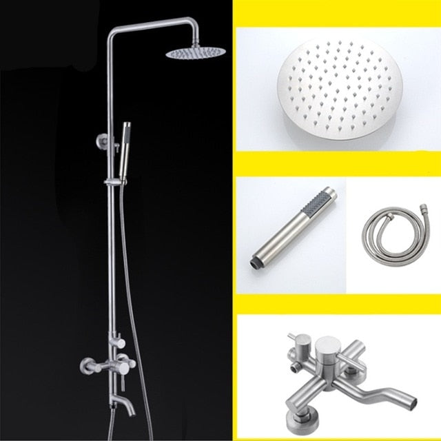 Shower Faucets | Top Quality Bathroom Shower Column Set | SUS304 Bath Shower Mixer System - WELQUEEN