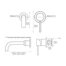 Modern Wall-Mount Mixer Tap Bathroom Sink Faucet Swivel Wall Spout Bath With Single Lever Basin Faucet