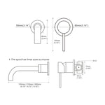 Modern Wall-Mount Mixer Tap Bathroom Sink Faucet Swivel Wall Spout Bath With Single Lever Basin Faucet