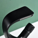 Black Faucet Bathroom Sink Faucets Hot Cold Water Mixer Crane Deck Mounted Single Hole Bath Tap