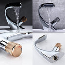 Black Faucet Bathroom Sink Faucets Hot Cold Water Mixer Crane Deck Mounted Single Hole Bath Tap