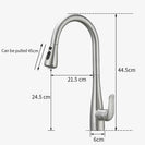 Pull Out Black Sensor Kitchen Faucets Stainless Steel Smart Induction Mixed Tap Touchless Control Sink Tap