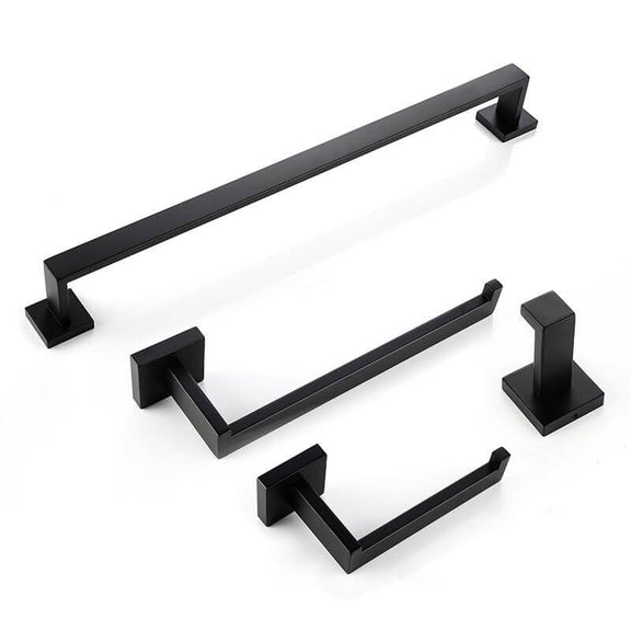 8 Piece Bathroom Accessory Set(Adjustable Towel Bar, Towel Ring, Toilet Paper Holder,Towel Hook...