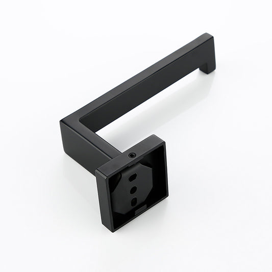 Bathroom Hardware Set Black Robe Hook Towel Rail Bar Rack Bar Shelf Tissue Paper Holder Toothbrush Holder Bathroom Accessories - WELQUEEN