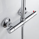 Bath Shower Faucet Thermostatic Faucets Wall Mounted Mixer Valve Tap Temperature Control Rain Shower Bathroom Twin Outlet