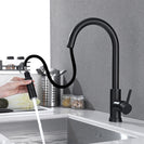 Kitchen Faucets Brass Pull-Out Faucet Cold&Hot Water Single Handle Single Hole Kitchen Mixer Tap Two Water Outlet Modes