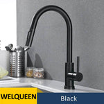 Kitchen Faucets Brass Pull-Out Faucet Cold&Hot Water Single Handle Single Hole Kitchen Mixer Tap Two Water Outlet Modes