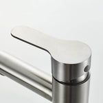 Basin Faucet Stainless Steel Faucet Bathroom Mixer Tap Single Hole Hot and Cold Water Classic Basin Faucets