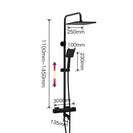 Black Shower Faucets Thermostatic Shower Column Set For Bathroom Mixer Waterfall Faucet Shower Thermostat Tap Rainfall Shower
