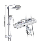 Black Shower Faucets Thermostatic Shower Column Set For Bathroom Mixer Waterfall Faucet Shower Thermostat Tap Rainfall Shower