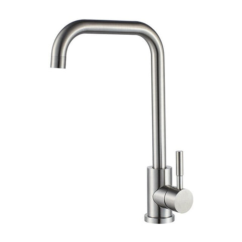 Kitchen Faucet Stainless Steel Single Handle Single Hole Tap Brushed Kitchen Mixer Kitchen Faucets Taps - WELQUEEN