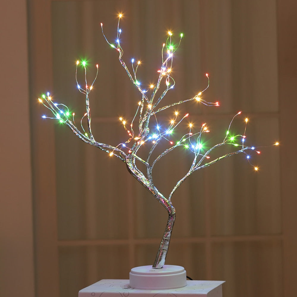 36/108 LEDS Night Light Bonsai Tree Light Gypsophila Lights Home Party Wedding Indoor Decoration Night Light - WELQUEEN