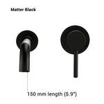 Modern Wall-Mount Mixer Tap Bathroom Sink Faucet Swivel Wall Spout Bath With Single Lever Basin Faucet