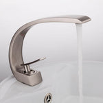 New Bath Basin Faucet Brass Chrome Faucet Brush Nickel Sink Mixer Tap Vanity Hot Cold Water Bathroom Faucets