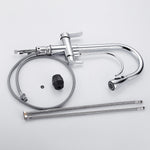 Pull Out Kitchen Faucets With Water Filter Tap Three Ways Brass Sink Mixer Kitchen Faucet Dual Handles
