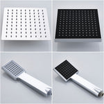 Chrome Shower Faucet Set Bathroom Rainfall Shower Mixers Swivel Spout Bath Shower Crane Hot Cold  Mixer Tap