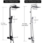 Chrome Shower Faucet Set Bathroom Rainfall Shower Mixers Swivel Spout Bath Shower Crane Hot Cold  Mixer Tap