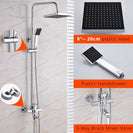 Chrome Shower Faucet Set Bathroom Rainfall Shower Mixers Swivel Spout Bath Shower Crane Hot Cold  Mixer Tap