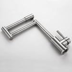 Stainless Steel Kitchen Faucet Lead-free Folding Mixer 360 Degree Swivel Single Handle Kitchen Sink Taps