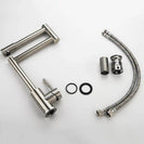 Stainless Steel Kitchen Faucet Lead-free Folding Mixer 360 Degree Swivel Single Handle Kitchen Sink Taps
