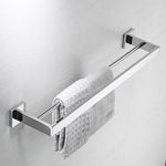Stainless Steel Bathroom Hardware Set Mirror Chrome Polished Towel Rack Toilet Paper Holder Towel Bar Hook Bathroom Accessories