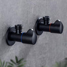 Bathroom Angle Filling Valve | Faucets Black Stainless Steel Kitchen Cold Hot Mixer Tap Accessories Standard G1/2 Threaded
