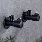 Bathroom Angle Filling Valve | Faucets Black Stainless Steel Kitchen Cold Hot Mixer Tap Accessories Standard G1/2 Threaded