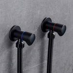 Bathroom Angle Filling Valve | Faucets Black Stainless Steel Kitchen Cold Hot Mixer Tap Accessories Standard G1/2 Threaded