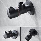 Bathroom Angle Filling Valve | Faucets Black Stainless Steel Kitchen Cold Hot Mixer Tap Accessories Standard G1/2 Threaded