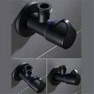 Bathroom Angle Filling Valve | Faucets Black Stainless Steel Kitchen Cold Hot Mixer Tap Accessories Standard G1/2 Threaded