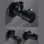 Bathroom Angle Filling Valve | Faucets Black Stainless Steel Kitchen Cold Hot Mixer Tap Accessories Standard G1/2 Threaded