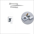 Wall Mount Rainfall Shower Faucet Set Chrome Bathroom Concealed Waterfall Shower System with Swivel tub Spout Mixer Tap