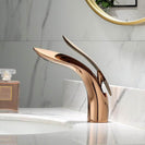 Bathroom Basin Faucets Brass Sink Mixer Tap Hot & Cold Single Handle Deck Mounted Lavatory Crane Tap Rose Gold/Gold/Chrome
