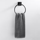 Black Towel Holder Ring | Round Wall Mounted Bathing Towel Rack Stainless Steel Kitchen Bathroom Accessories