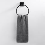 Black Towel Holder Ring | Round Wall Mounted Bathing Towel Rack Stainless Steel Kitchen Bathroom Accessories