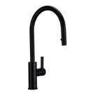 New Arrival Kitchen Faucet Swivel With Invisible Pull Out Nozzle Sprayer Gooseneck Pull Down Mixer Sink Tap in Matt Black