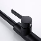 New Arrival Kitchen Faucet Swivel With Invisible Pull Out Nozzle Sprayer Gooseneck Pull Down Mixer Sink Tap in Matt Black