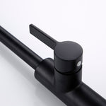 New Arrival Kitchen Faucet Swivel With Invisible Pull Out Nozzle Sprayer Gooseneck Pull Down Mixer Sink Tap in Matt Black