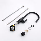 New Arrival Kitchen Faucet Swivel With Invisible Pull Out Nozzle Sprayer Gooseneck Pull Down Mixer Sink Tap in Matt Black