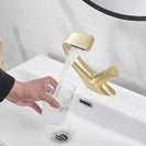 Matte Black Curved Basin Faucet Chrome Waterfall Modern Washbasin Crane Multi-Colored Bathroom torneira Cold Hot Water Mixer Tap