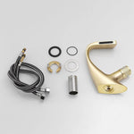 Matte Black Curved Basin Faucet Chrome Waterfall Modern Washbasin Crane Multi-Colored Bathroom torneira Cold Hot Water Mixer Tap