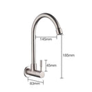 Kitchen Faucet Mixers Sink Tap Wall Mounted Single Cold Water Flexible 304 Stainless Steel Kitchen Tap Accessories