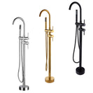 Brushed Gold Floor Stand Bathtub Faucet Black | Bathroom Freestanding Bathtub Faucet