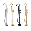 Brushed Gold Floor Stand Bathtub Faucet Black | Bathroom Freestanding Bathtub Faucet