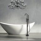 Brushed Gold Floor Stand Bathtub Faucet Black | Bathroom Freestanding Bathtub Faucet